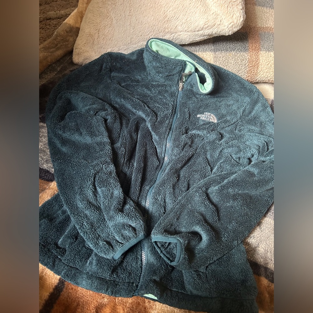 Teal fuzzy NorthFace